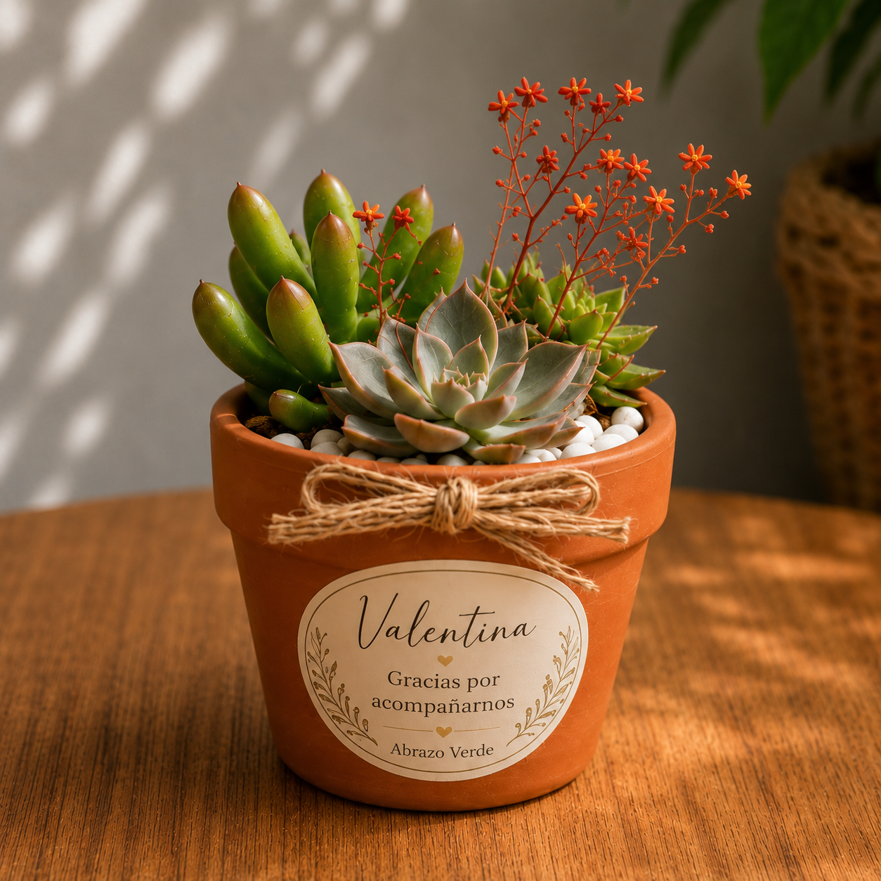 MINI SUCULENTA PERSONALIZADA
