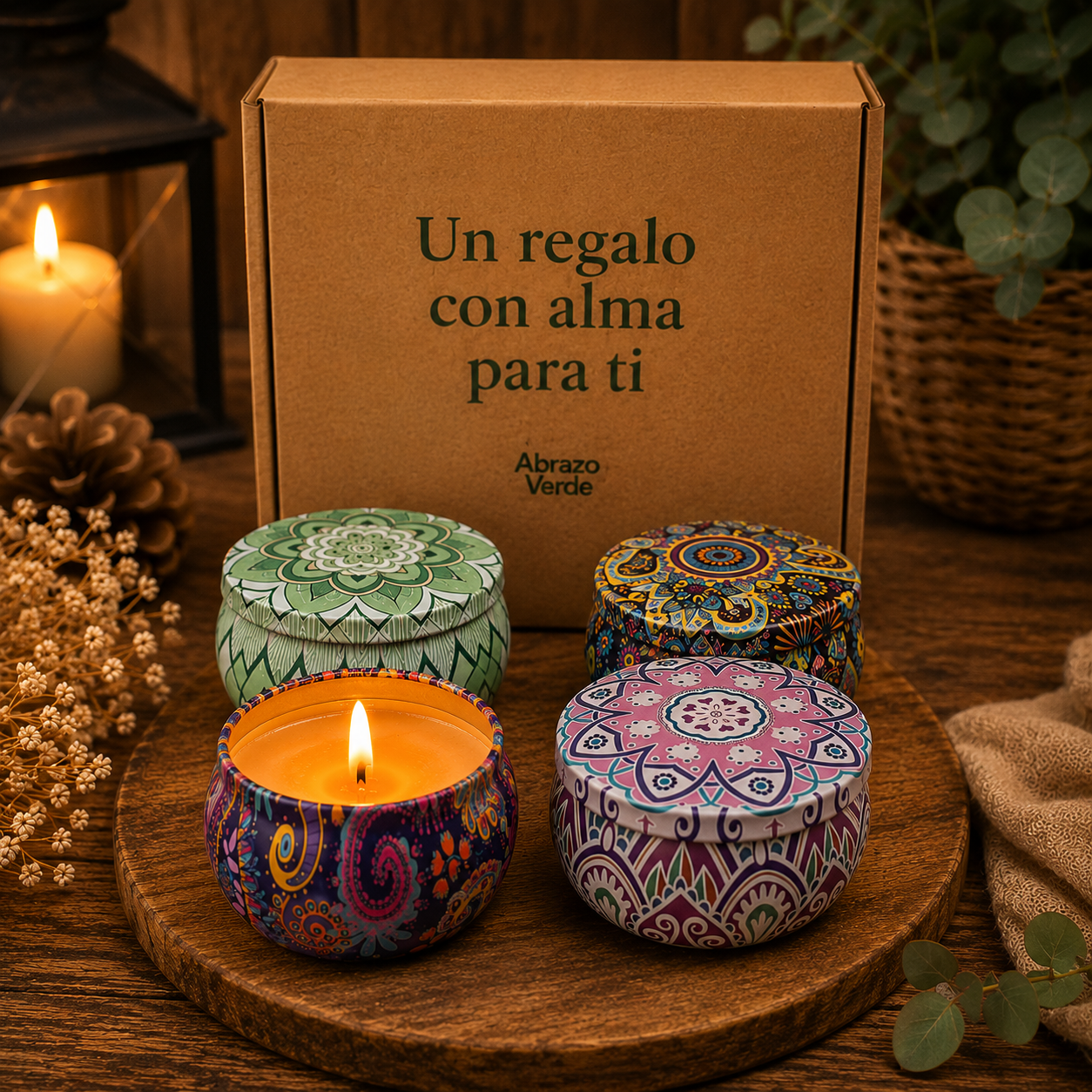 Box Ritual de Luz – 4 Velas Naturales