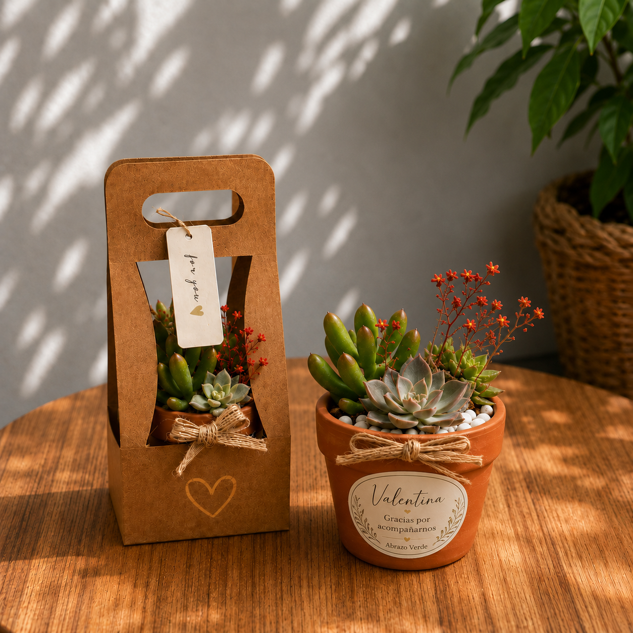 MINI SUCULENTA PERSONALIZADA