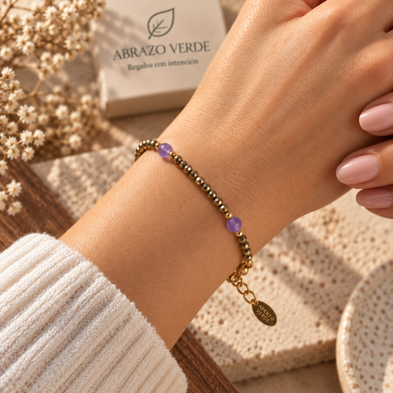 Pulsera Prosperidad – Pirita & Amatista
