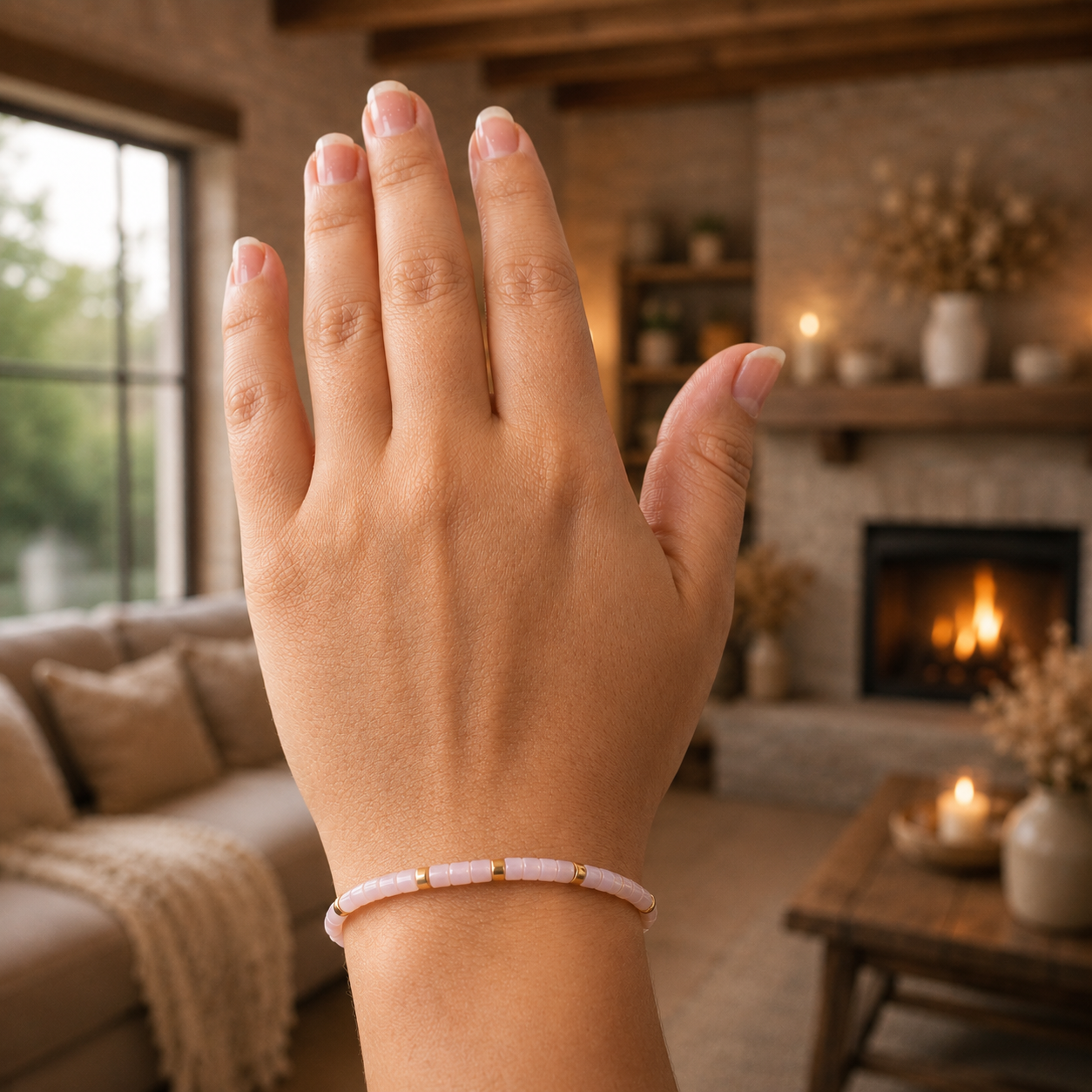 Pulsera Dulce Calma – Cuarzo Rosa